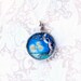 Le Magical Fireflies - hand painted necklace, summer twilight totem jewelry, small pendant, glow in the dark