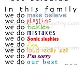 Personalized and Custom Family QR Wifi Code Printable