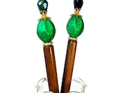 Hairsticks, Hair Chop Sticks, Emerald Green