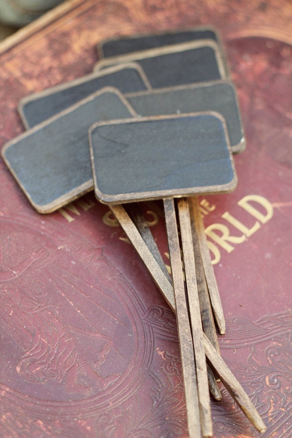 Vintage Inspired Chalkboard Stakes