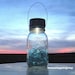 Recycled Glass Light, Blue Broken Mason Jar Glass, Creative Solar Lighting