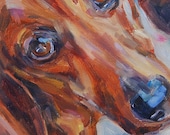 Dachshund, Dog Painting, Original oil by Carol DeMumbrum