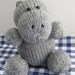 Huggins the Hippo toy animal fluff and fuzz knitting pattern