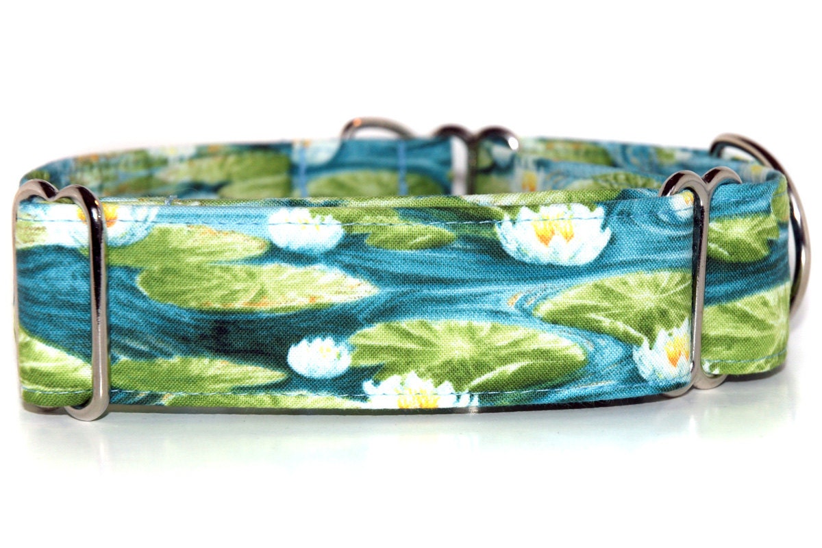 1.5in Martingale Collar,,, Water Garden Martingale Dog Collar