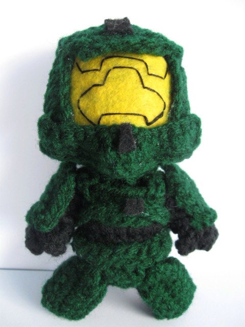 Halo Master Chief Crochet Keychain Optional