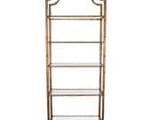 Faux Bamboo Pagoda Etagere (Pair Available)