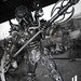 Recycled Metal Fierce Warrior Hunter with spear (made-to-order)
