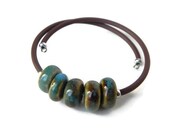 bangle bracelet, ceramic bead bangle bracelet, memory wire rubber bracelet, modern bangle bracelet, free worldwide shipping
