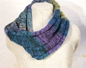 Fjordlands Infinity Wrap, Scarf, Cowl - every shade of blue and seals basking on the rocks
