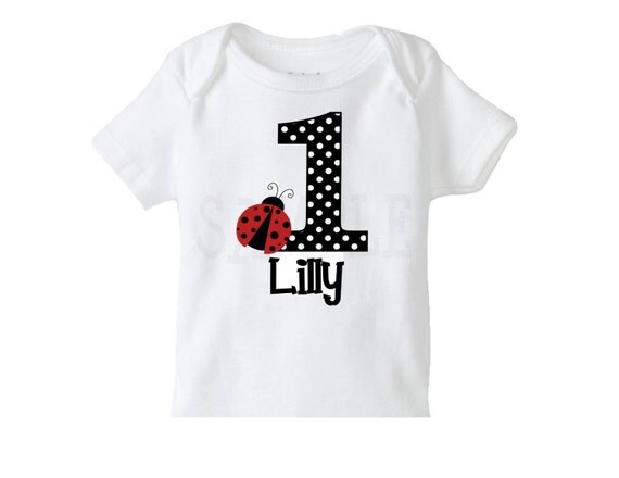 Ladybug Birthday Shirt Personalized Ladybug Birthday Shirt or Onesie Il_570xn