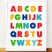 ABC Alphabet Poster print, Childrens Alphabet Poster Nursery Art decor Print A519