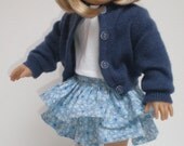 RUFFLED SKIRT (Blue & White) American Girl 18 inch doll