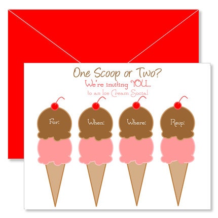Ice Cream Social Invites