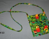 Pocket Purse Small Bag Long Strap Phone Wallet Clutch Tote Mini Fabric Design Jungle Floral Vegetables Flag Shells Women Retro Fashion