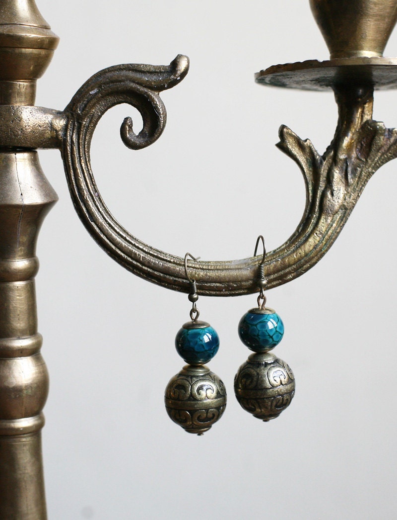 Teal Ocean Earrings