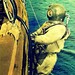 scuba photograph SPONGE DIVER 2 16x20 art photo 1930s vintage Florida beach house man cave dive decor gift nostalgia