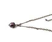 Acorn Necklace Woodland dusky pink rose - The OAK in SPRING Ed1 - Swarovski pearl - art nouveau - Trinity Brass - woodland wedding Etsy UK