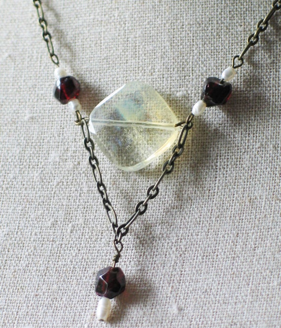Nadia Pineapple Quartz and Garnet Necklace