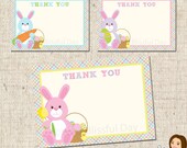 PRINTABLE Easter Bunny Egg Hunt Thank You Cards (Character of your choice) Il_170x135