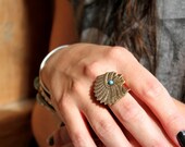INDIAN CHEIF HEAD-cocktail adjustable ring Bronze/Native American/Bohemian/Gypsy/Navajo/free people/Southwestern/cowgirl