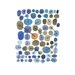 Connections - Original watercolor painting - blue dots connected by geometric lines - abstract painting cobalt ultramarine