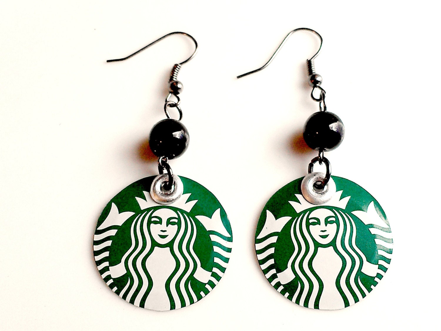Teen Girl Jewelry Starbucks Jewelry Teen Girl Gift Earrings Recycled Soda Can Jewelry Eco Friendly - E50