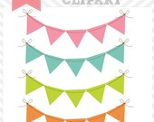 Solid Bunting Instant Download - Digital Clip Art Illustrations for Personal and Commercial Use