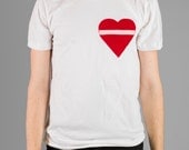 Heart Shape Pocket T Shirt - Custom Color Mens
