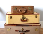 Vintage RARE Men's Suitcase Set