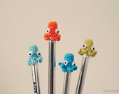 Octopus // Pencil Topper // Micro Crochet // Assorted Colors