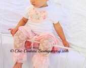 New Baby Girl, 1st Mother's Day. Personalized or "Little Sister" or "Daddy's Girl" Heart Onesie. Pink, Robin's Egg, Aqua Wedding Flower Girl