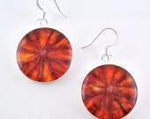 Blood Orange Earrings - Real Fruit Jewelry