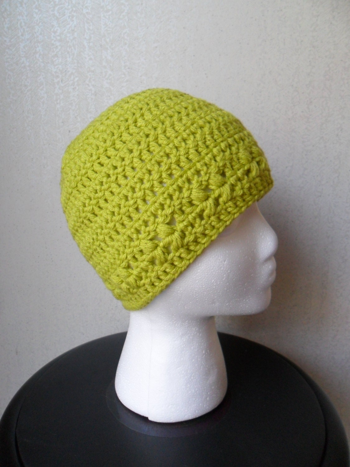 Kylie Hat in Grass - Beanie Beenie Cloche Cap  - Ready to Ship - FREE US Shipping