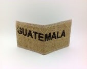 Vegan Wallet, Burlap Wallet- HandMade From Upcycled Coffee Bean Sacks- Minimal- Recycled Jute / Burlap-Ready to ship
