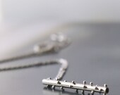 sterling silver strand statement necklace - unique art pendant - sculptural pendant necklace - handmade by lolide