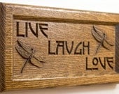 Arts and Crafts Relief Carved Plaque