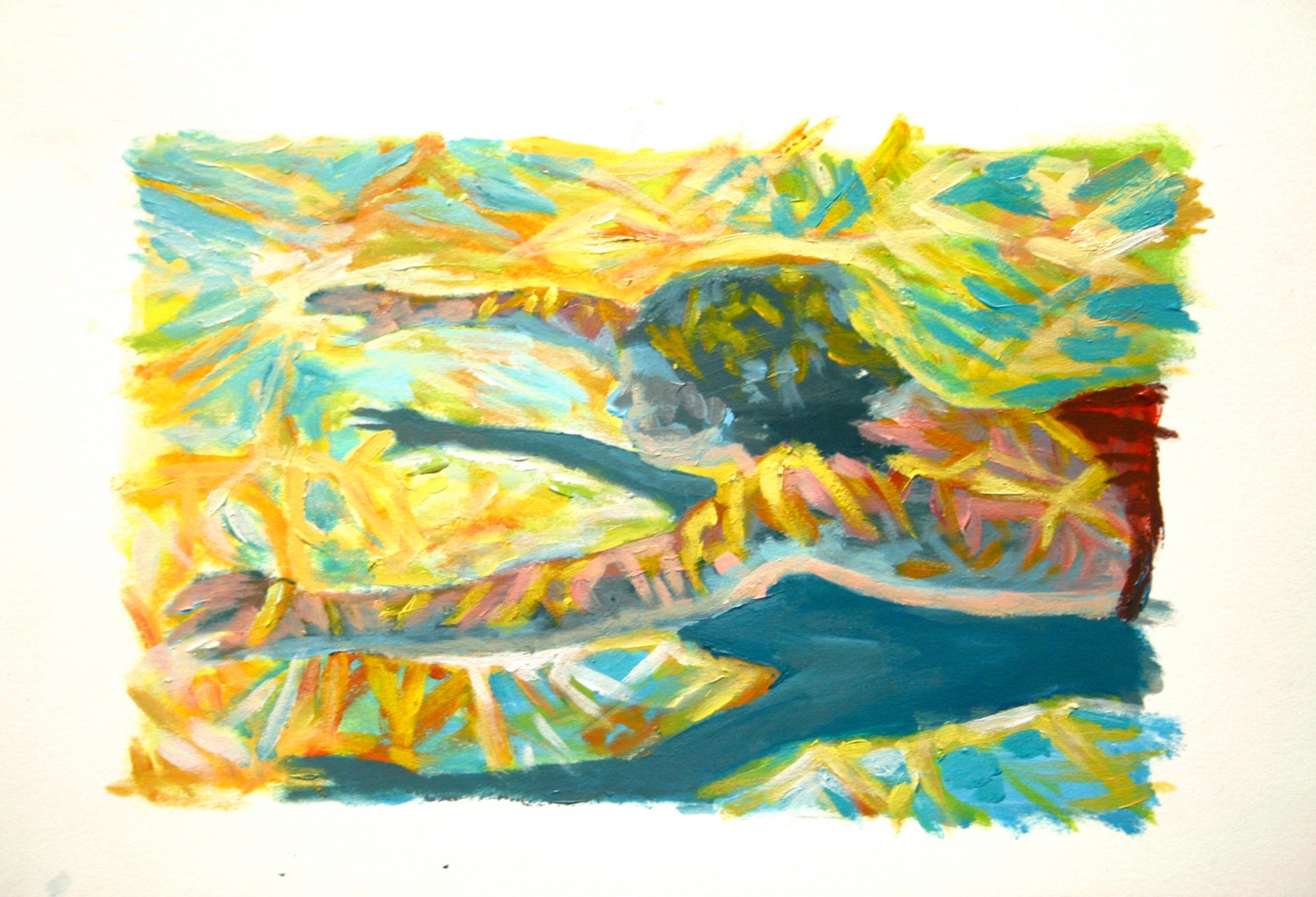 Summer Skin // Original Painting on heavy watercolor paper //  12" x 12"