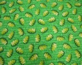 Print Fabric, Sewing Notions, Quilting Supplies, Cranston Print Works, Cotton Fabric, Yardage, Green Leaf Print Fabric