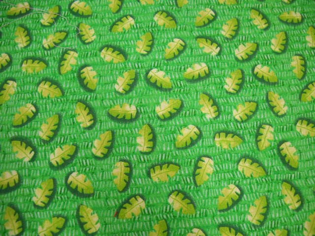 Print Fabric, Sewing Notions, Quilting Supplies, Cranston Print Works, Cotton Fabric, Yardage, Green Leaf Print Fabric