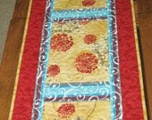 Floral Table Runner  Quilted fabric from Red Rooster Reflections line