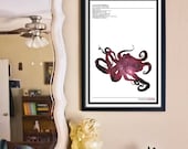 Space Octopus // Zoological Universe Series // 13x19 inch Science and Nature Fine Art Print