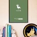 Princess Mononoke // Minimalist Forest Spirit Movie Poster // 11x17 Miyazaki and Ghibli Art Print