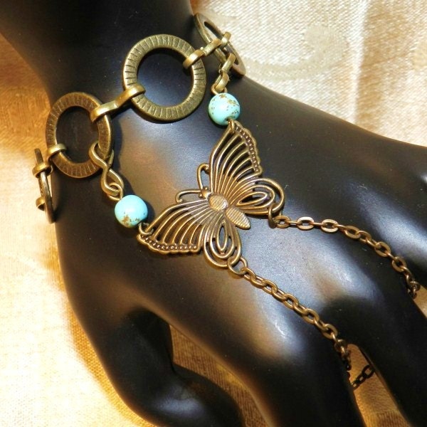 Slave Bracelet Butterfly Turquoise Trendy Jewelry Body Chains Spring Summer Jewelry Chic