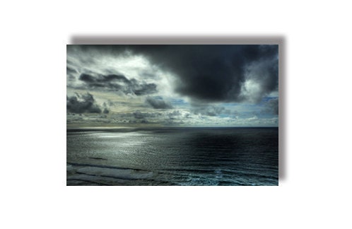 Metallic Print Ocean Storm Photography Fine Art Photography Blue Silver Storm Grey 8x10 Ocean Print Water Photograph
