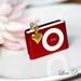 Iphone 5 ,Samsung, blackberry, htc or any device phone accessories - Sweet 3D gold heart phone plug - Valentine's day Gift