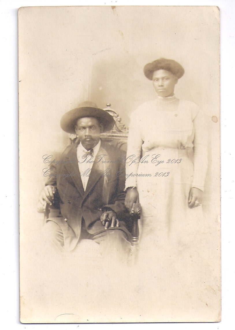 Vintage Photograph, RPPC African American Couple