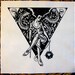 The Serpent Queen. handmade screen printed back patch, black on natural
