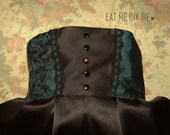 Emerald green High waist Bustle skirt Gothic Lolita