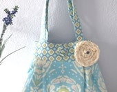 Cloud Nine, Aqua Pleated Handbag