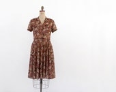 vintage floral dress / late 80s sheer dress